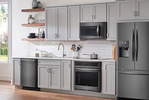 Black Stainless Steel Kitchen Design Appliances