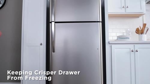 Top Mount Refrigerator Using the Crisper Drawer