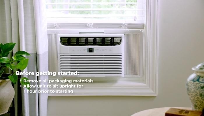  Frigidaire Window Mounted Air Conditioning Display and Settings