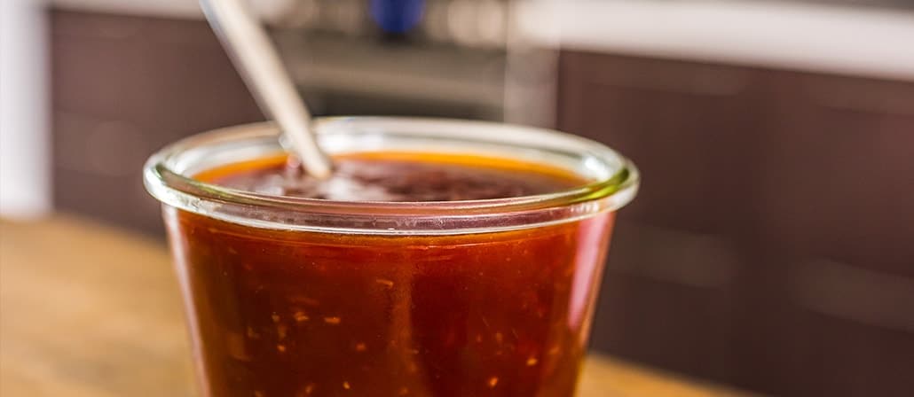 Homemade BBQ Sauce with Beer and Brown Sugar.  Recipe calls for 10 ingredients, 40 minutes cooking time, 10 minutes prep time, and 2 servings.